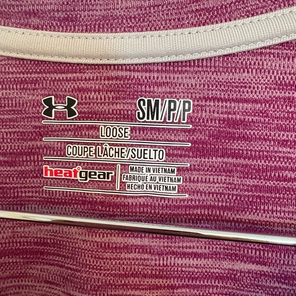Under Armour Heat Gear pink Short Sleeve T-Shirt women’s small. - Picture 2 of 6